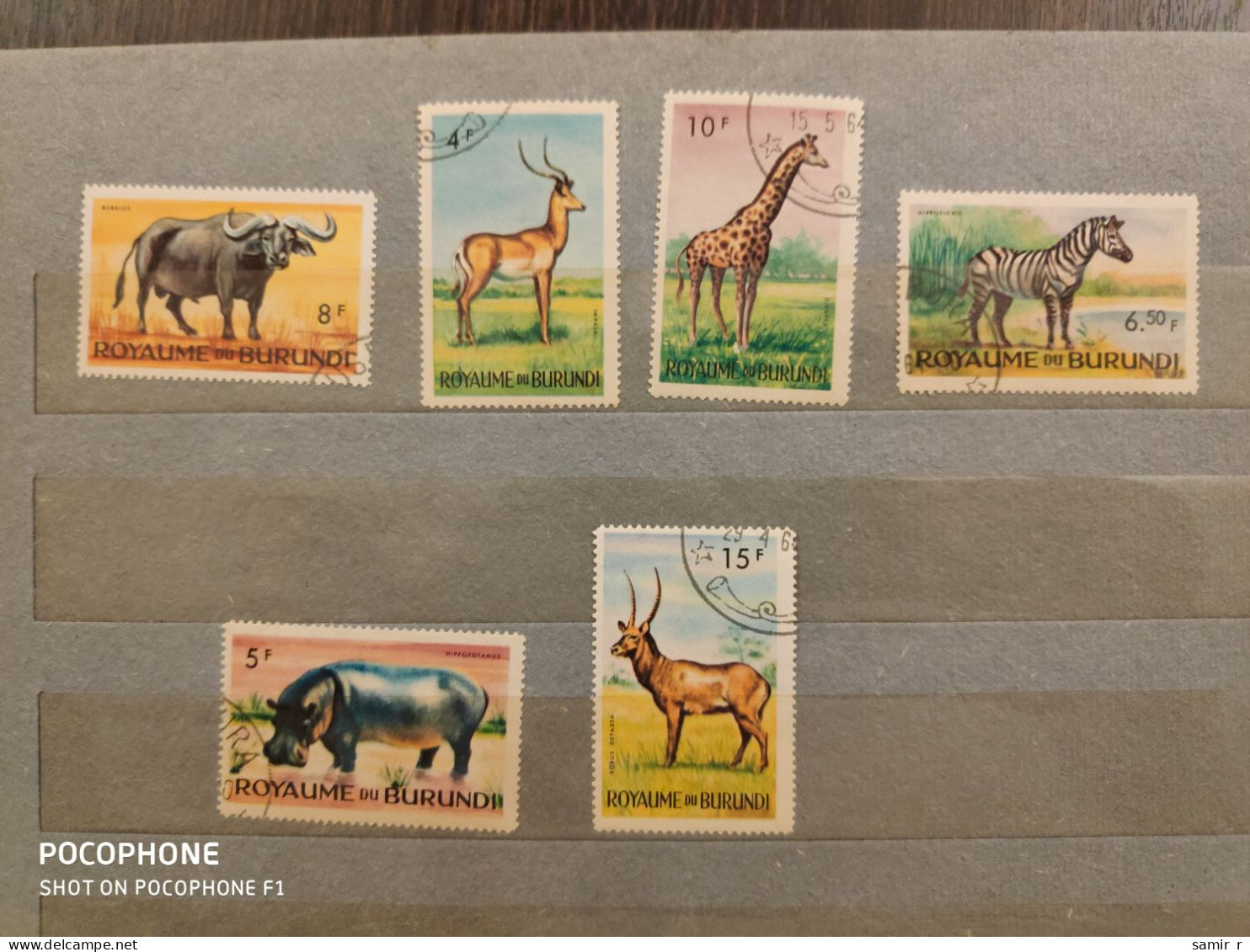 Burundi	Animals (F16) - Used Stamps