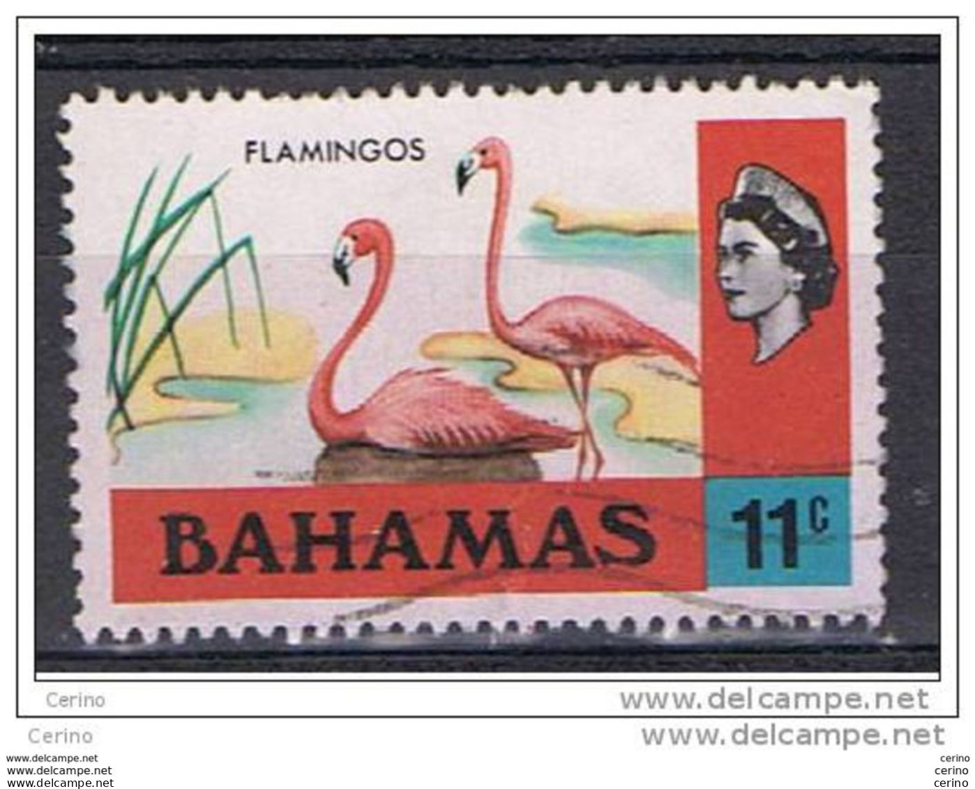 BAHAMAS:  1971  FLAMINGOS  -  11 C. USED  STAMP  -  YV/TELL. 311 - 1963-1973 Ministerial Government