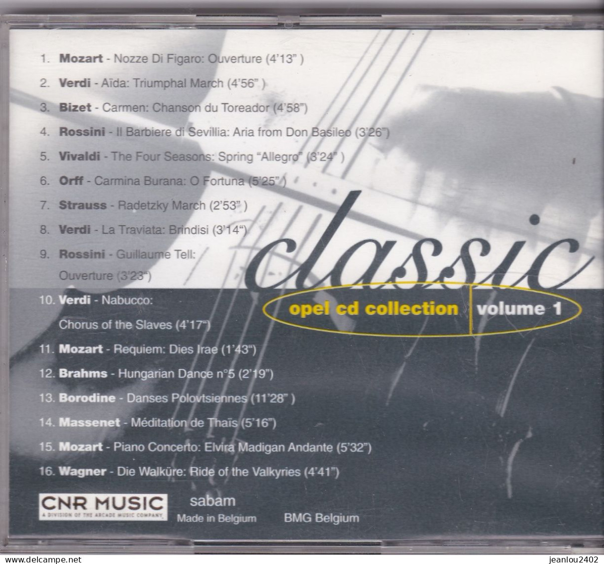 "OPEL CD COLLECTION VOLUME 1 " - "CLASSIC" - Verzameluitgaven
