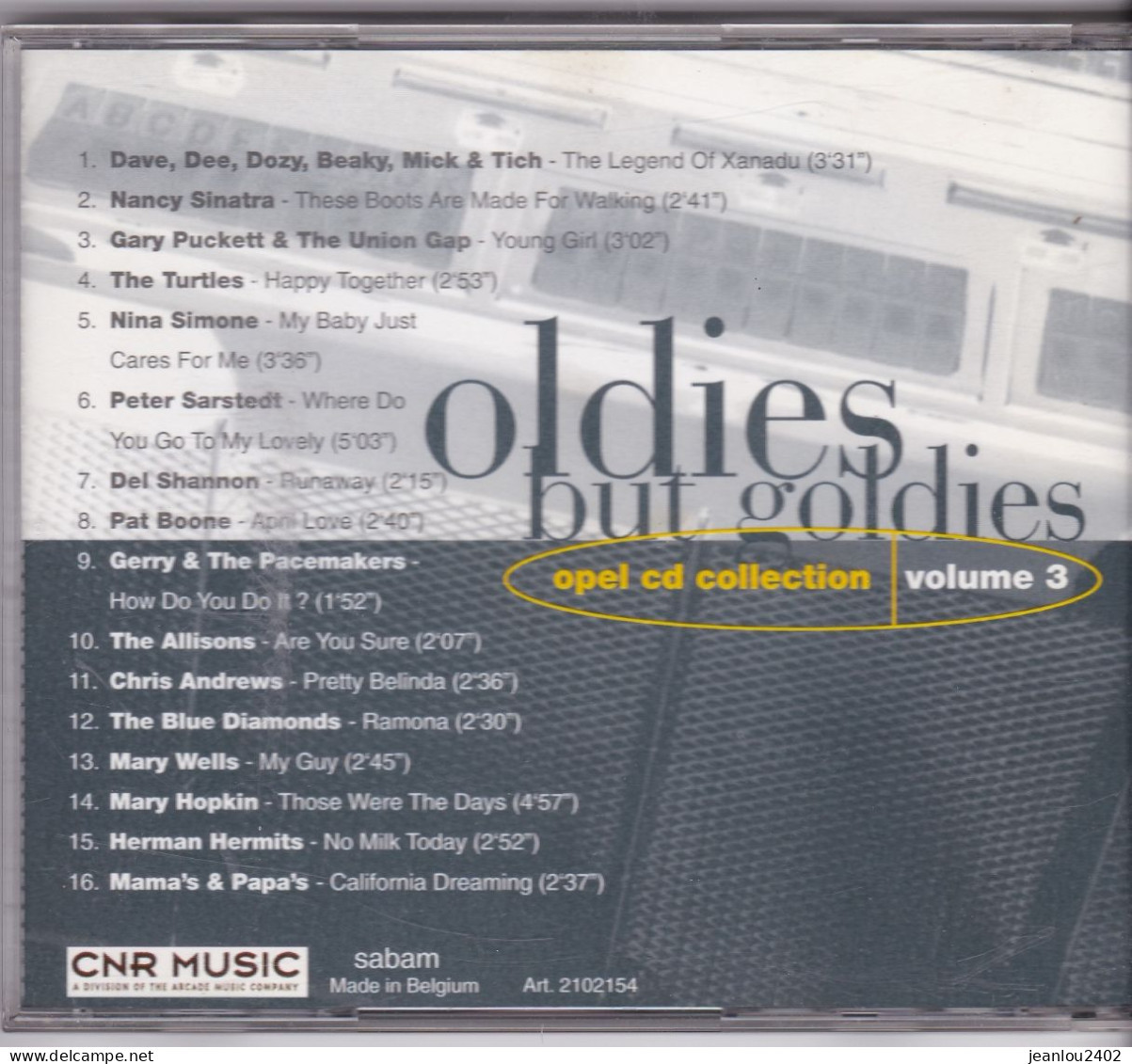 "OPEL CD COLLECTION VOLUME 3 " - "OLDIES BUT GOLDIES" - Collectors