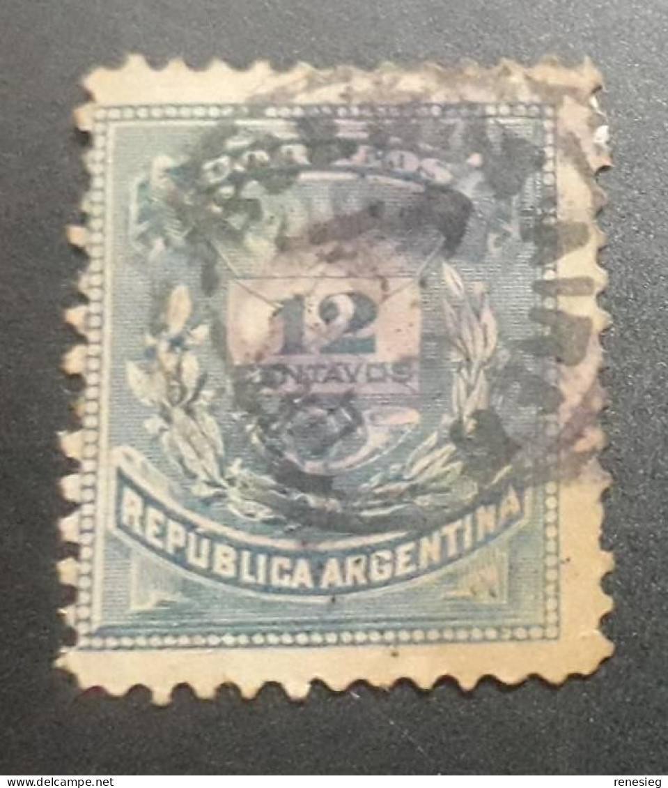 1884-1885 12 C Bleu Yv 59 - Usati