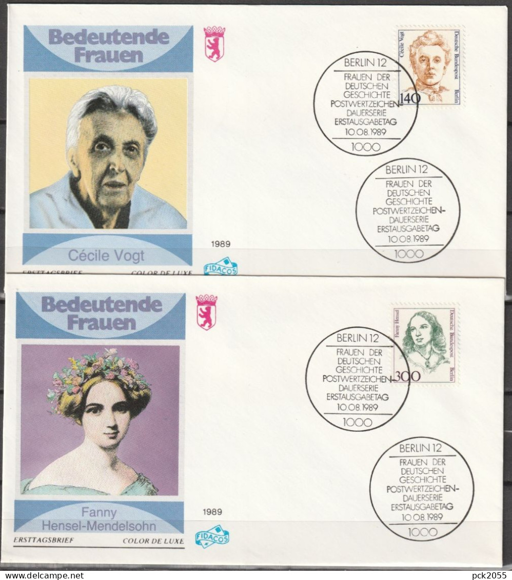 Berlin FDC 1989 Nr.848 - 849 Cecile Vogt, Fanny Hensel Frauen Der Deutschen Geschichte( D 4974 )günstiger Versand - 1981-1990