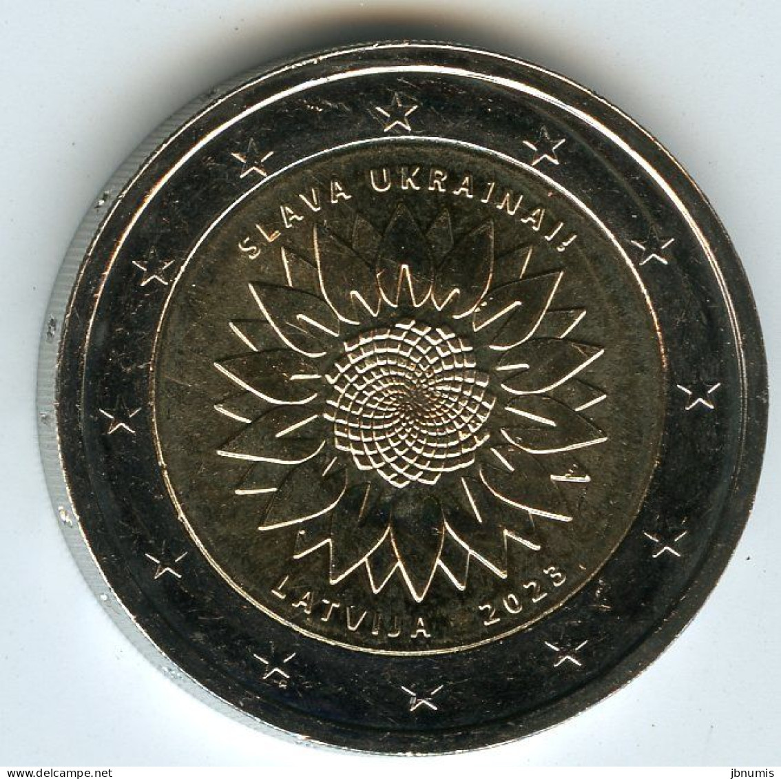 Lettonie Latvia 2 Euro 2023 Slava Ukraini UNC - Lettland