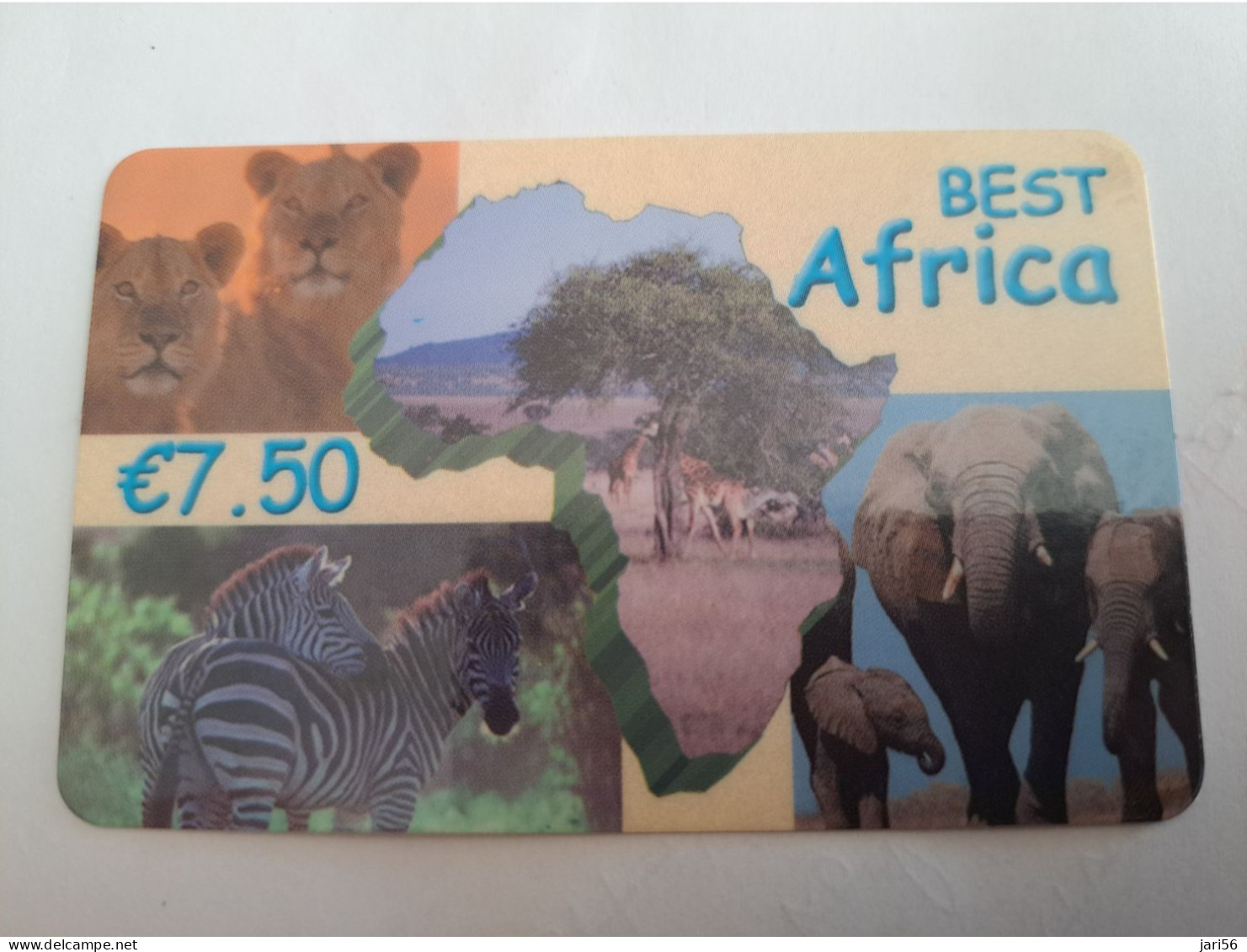 FRANCE/FRANKRIJK  / AFRIQUE / ELEPHANT /  € 7,50 PREPAID  USED    ** 14002** - Mobicartes: Móviles/SIM)