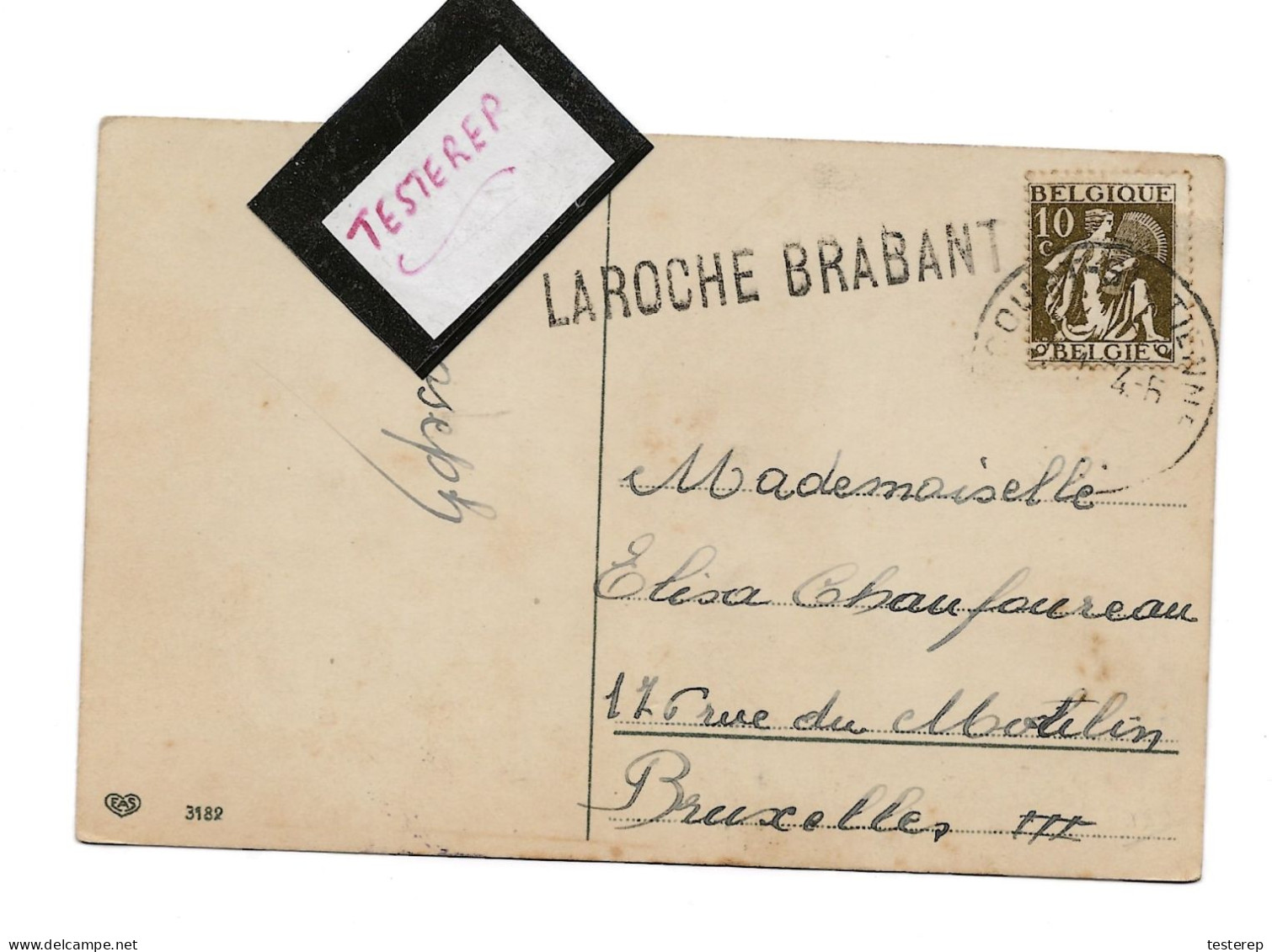 LAROCHE BRABANT Naamstempel Cachet Linéaire N° 337 Court St Etienne 22.12. - 1932 Cérès Et Mercure