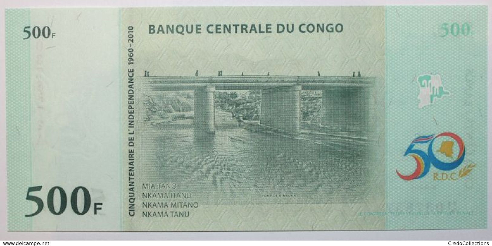 Congo (RD) - 500 Francs - 2010 - PICK 100a - NEUF - Repubblica Democratica Del Congo & Zaire