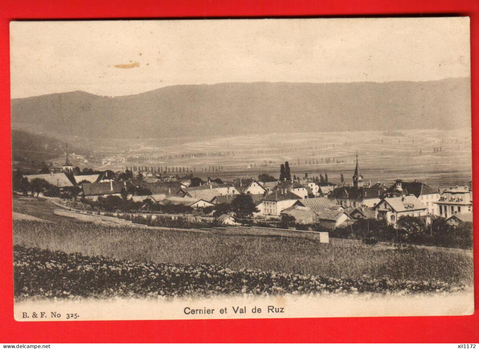 ZVU-27  Cernier Et Val De Ruz   Franco-Suisse No 325  Circulé 1920 - Cernier