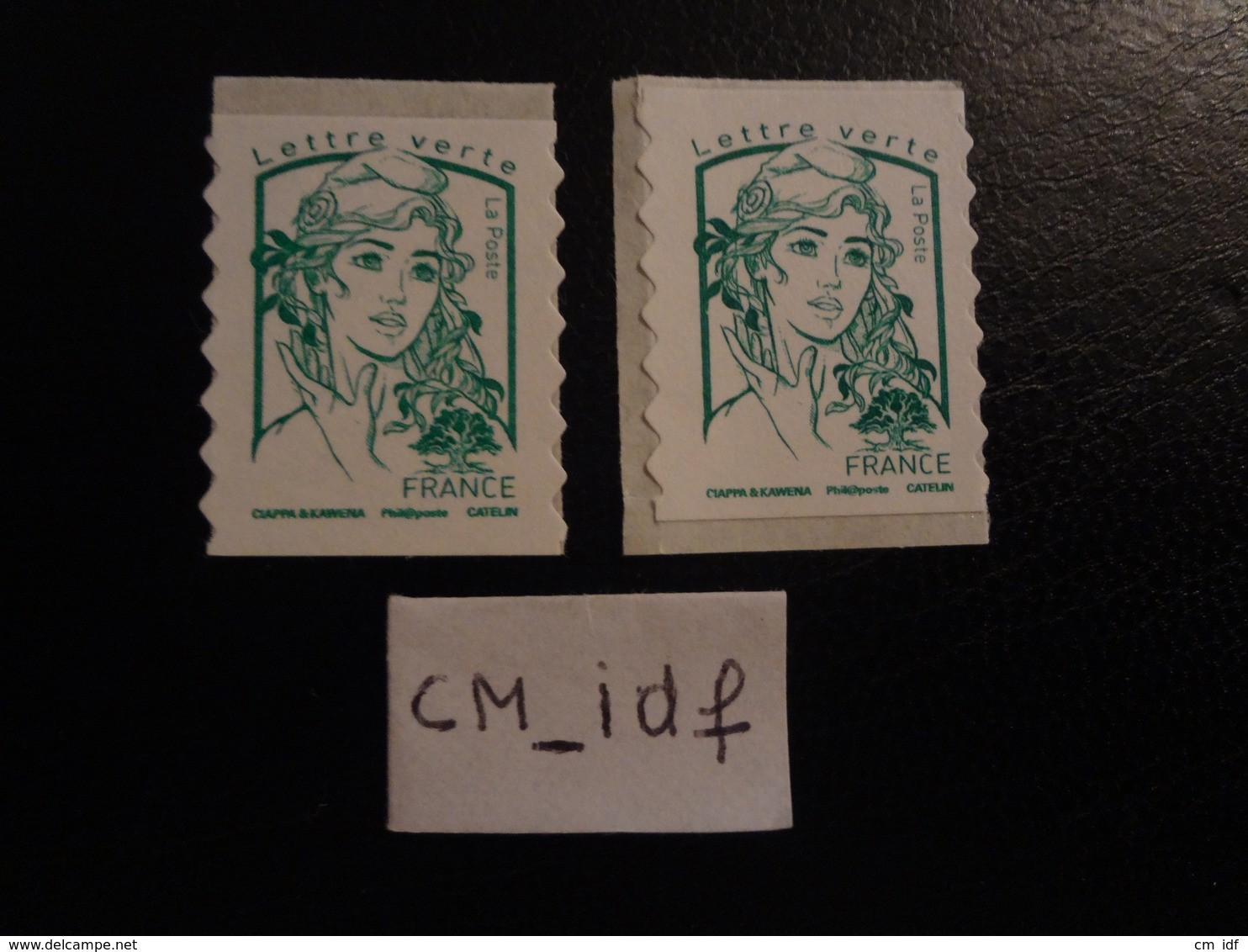 2017  MARIANNE CIAPPA Et KAWENA ADHÉSIF SANS MENTION " 20g " LETTRE VERTE VARIÉTÉ PHOSPHORE A GAUCHE ET A DROITE - Unused Stamps