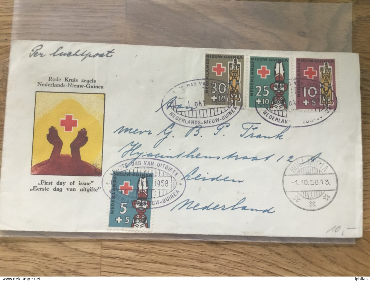 Niederlande Neuguinea 1958 Rotes Kreuz Brief - Niederländisch-Neuguinea