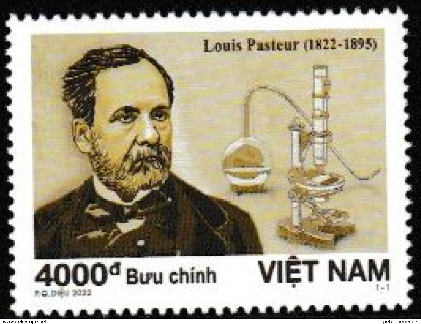 VIETNAM, 2022, MNH, LOUIS PASTEUR, MEDICINE, 1v - Louis Pasteur