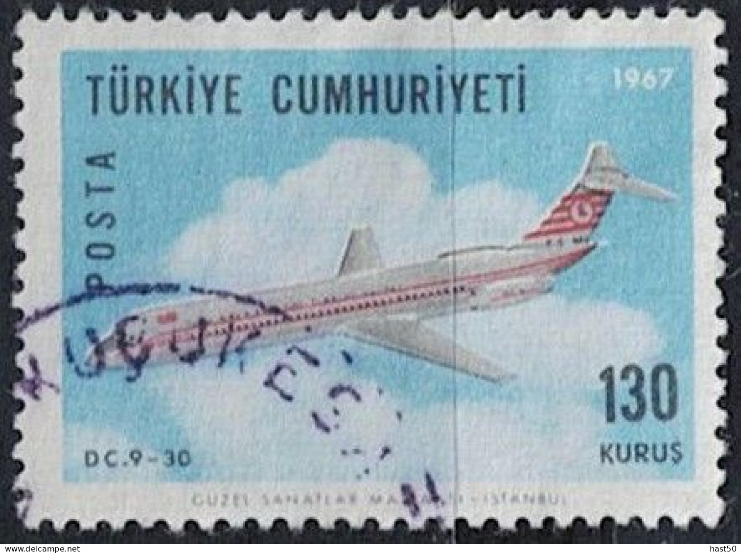 Türkei Turkey Turquie - Douglas DC 9-30 (MiNr: 2048) 1967 - Gest Used Obl - Usados