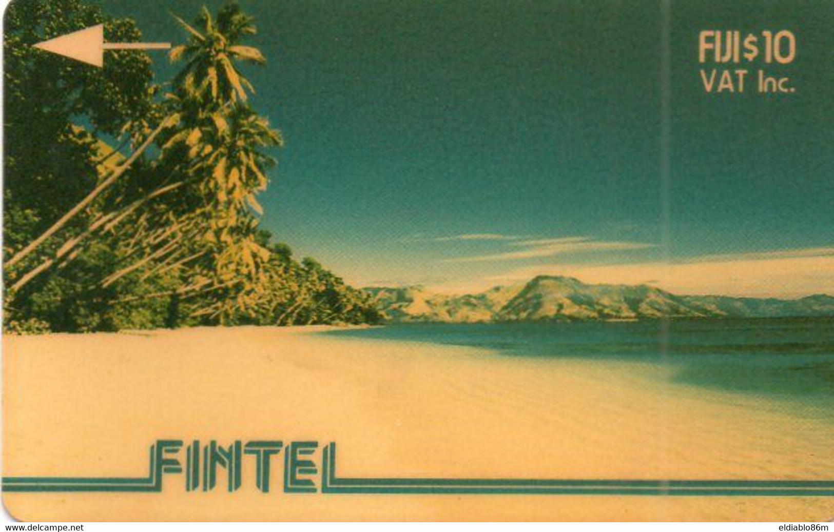 FIJI - GPT - FINTEL - 3CWFB - PALMS & BEACH - WHITE BOX - Fidji