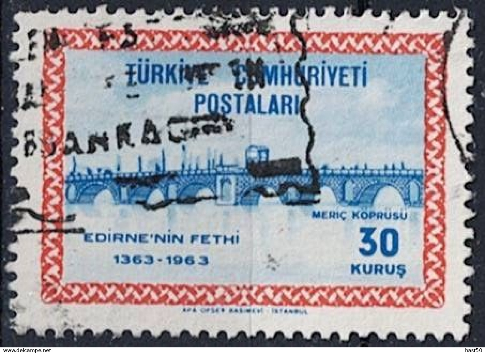 Türkei Turkey Turquie - 600. Jahrestag Der Eroberung Der Stadt Adrianopel (MiNr: 1868) 1963 - Gest Used Obl - Oblitérés