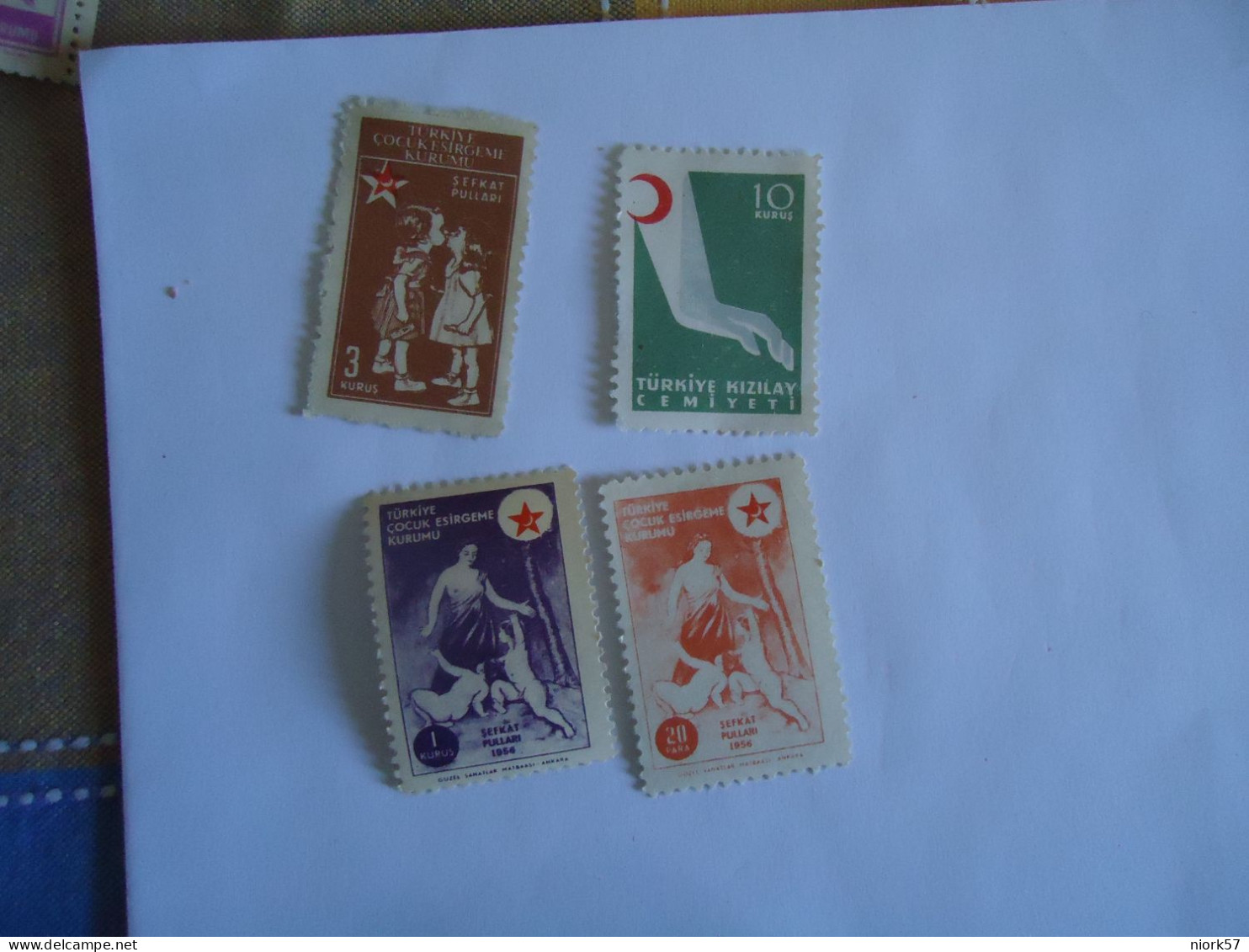 TURKEY   OTTOMAN MNH  4 STAMPS   FUND  OVERPRINT - Other & Unclassified