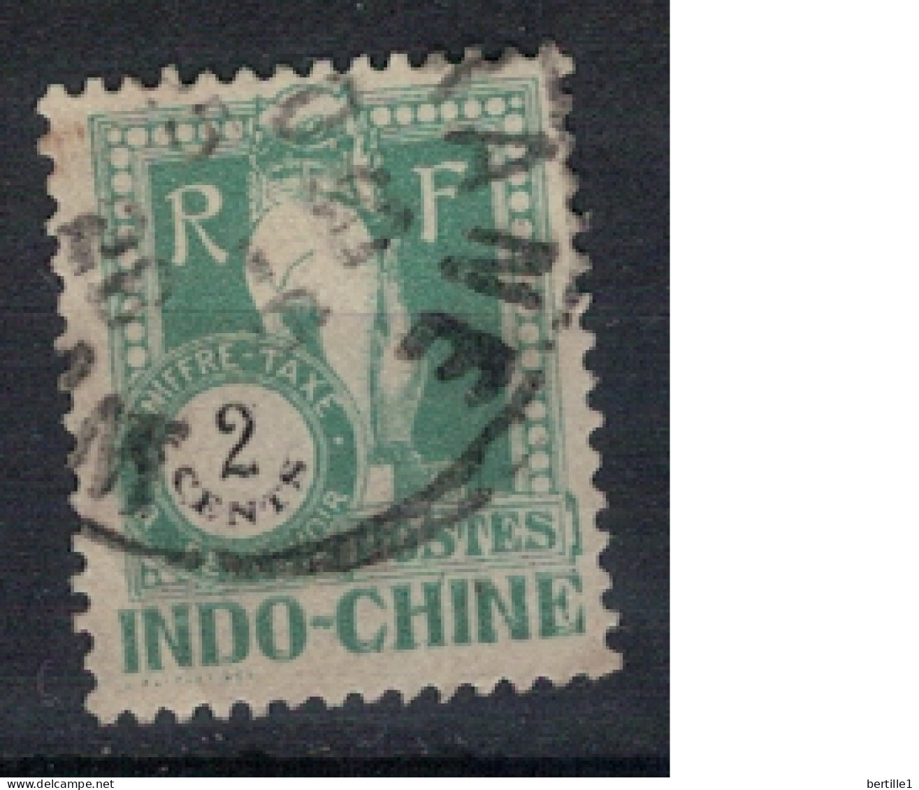 INDOCHINE           N°  YVERT  TAXE 34  ( 6 )  OBLITERE    ( OB 11/ 36 ) - Timbres-taxe