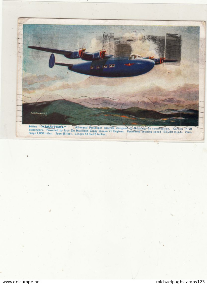 G.B. / Airplane Postcards / Hampshire / Gibraltar / Undelivered Mail / Wales - Ohne Zuordnung