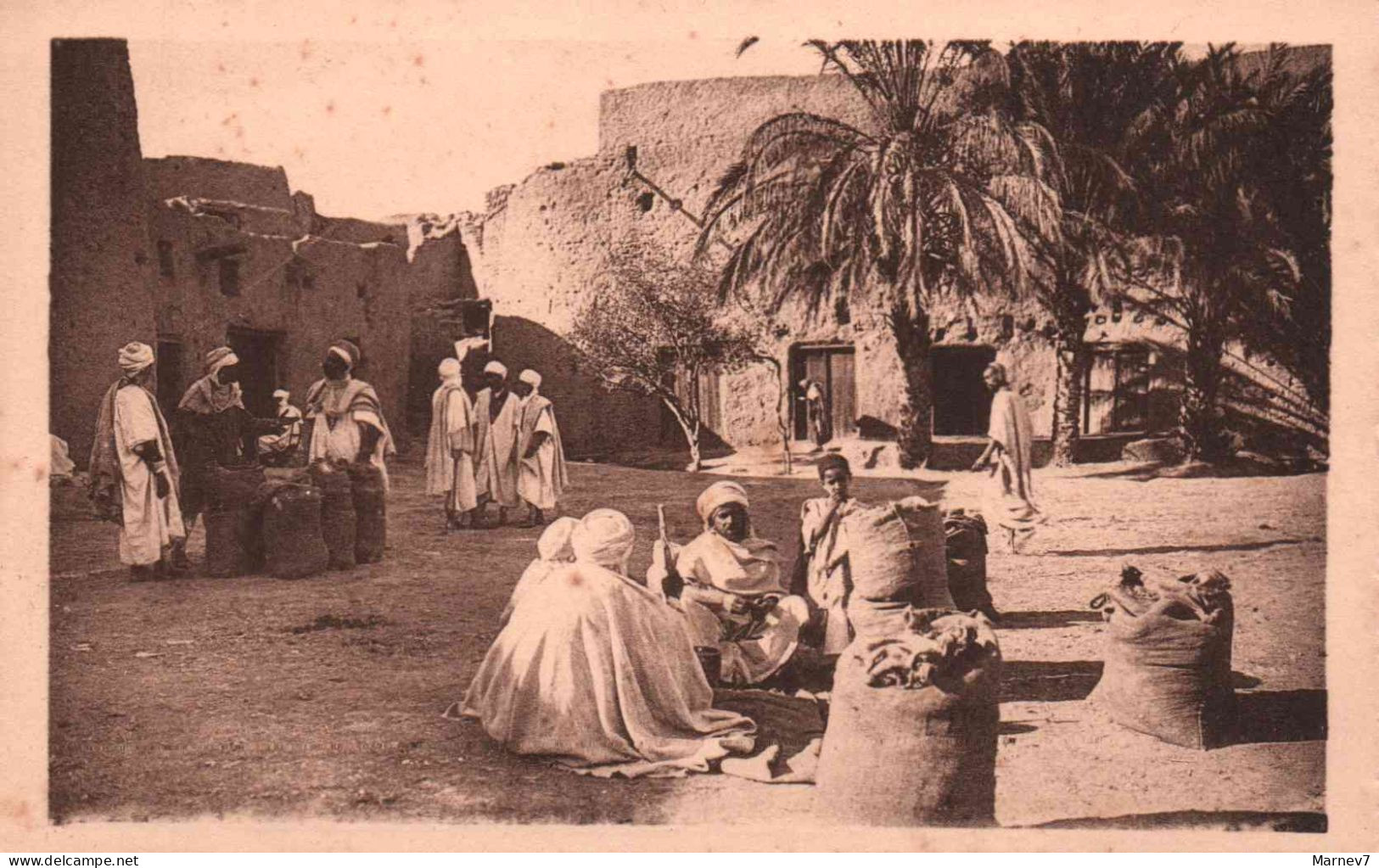 Algérie - CPSM - 2 Cartes - Marché Aux Grains - Dans Un Village Du Sud - Afrique - Tizi Ouzou