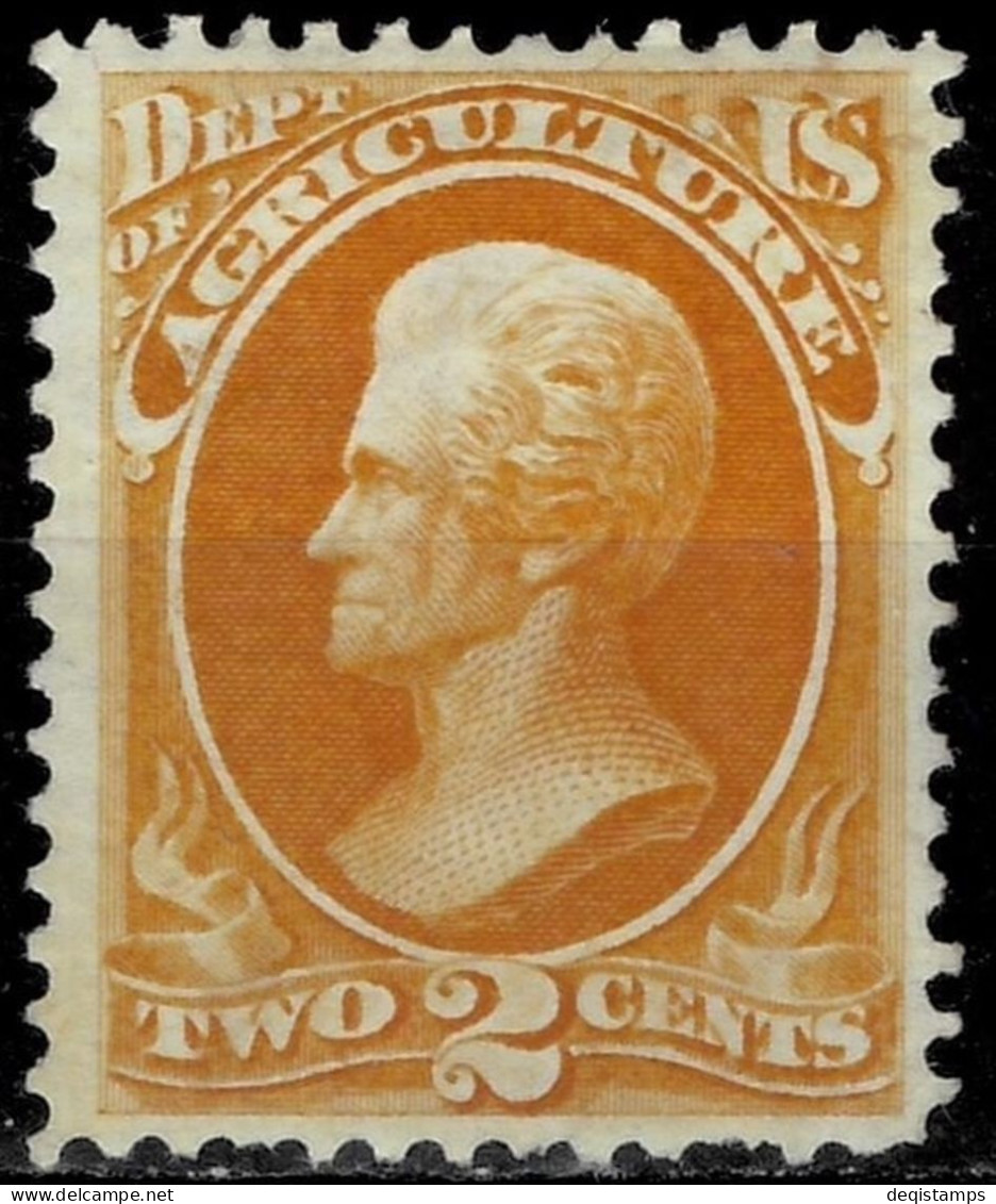 USA Official 1873 / 2c Jackson  Agriculture - Scott O2 / $ 240  MH* - Ungebraucht