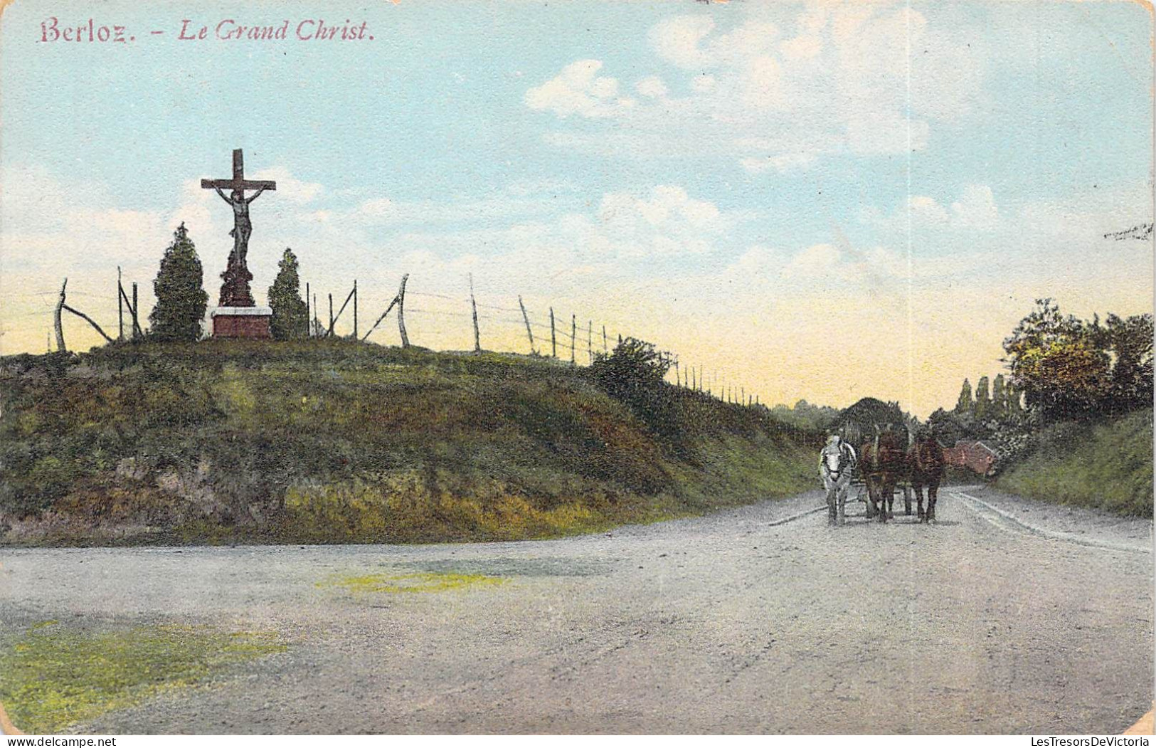 BELGIQUE - BERLOZ - Le Grand Christ - Carte Postale Ancienne - Berloz