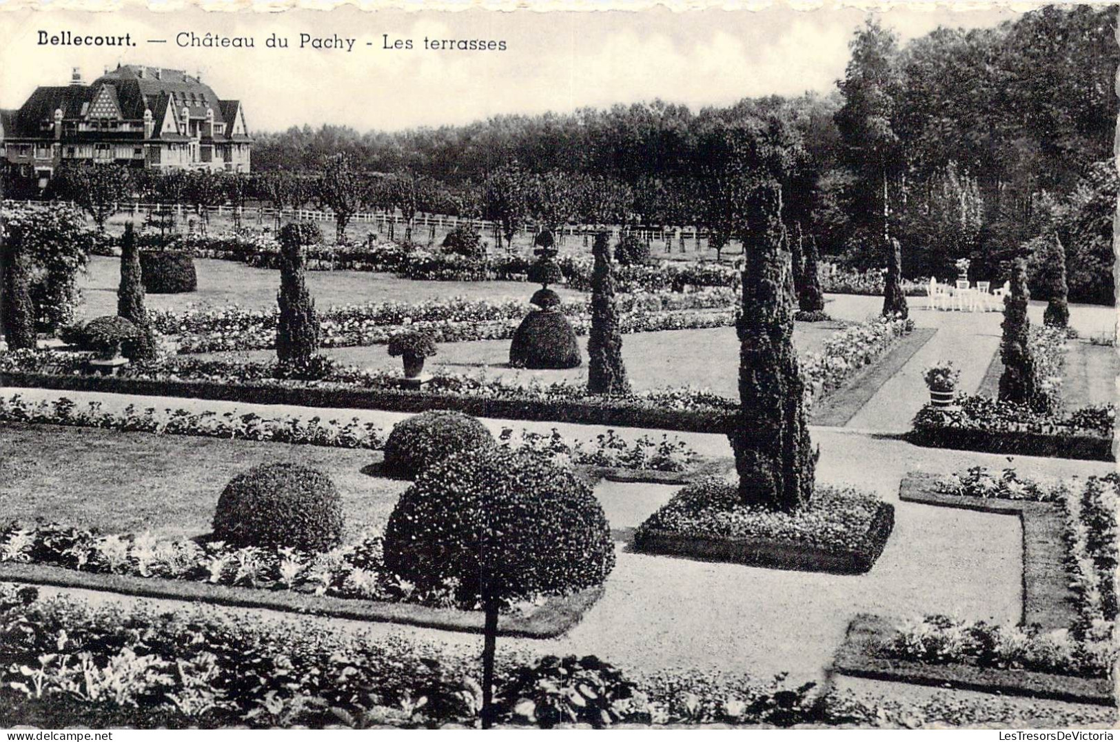 BELGIQUE - Bellecourt - Château Du Pachy - Les Terrasses - Carte Postale Ancienne - Manage