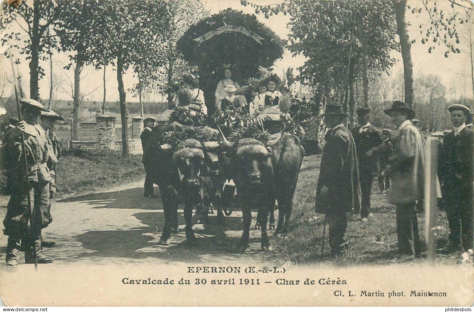 EURE ET LOIR  EPERNON  Cavalcade 30 Avril 1911 Char De Céres - Epernon