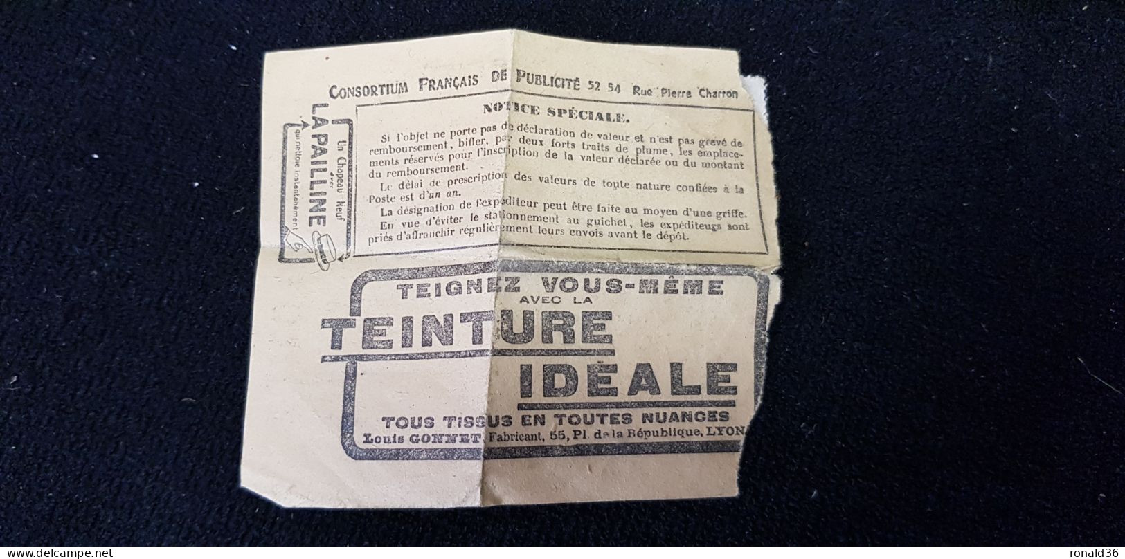 Courrier RECEPISSE Cachet Bar Le Duc MEUSE 55 Timbre 079 Publicité IDEAL BOULE TEINTURE IDEAL Louis GONNET Lyon 69 - Lettres & Documents