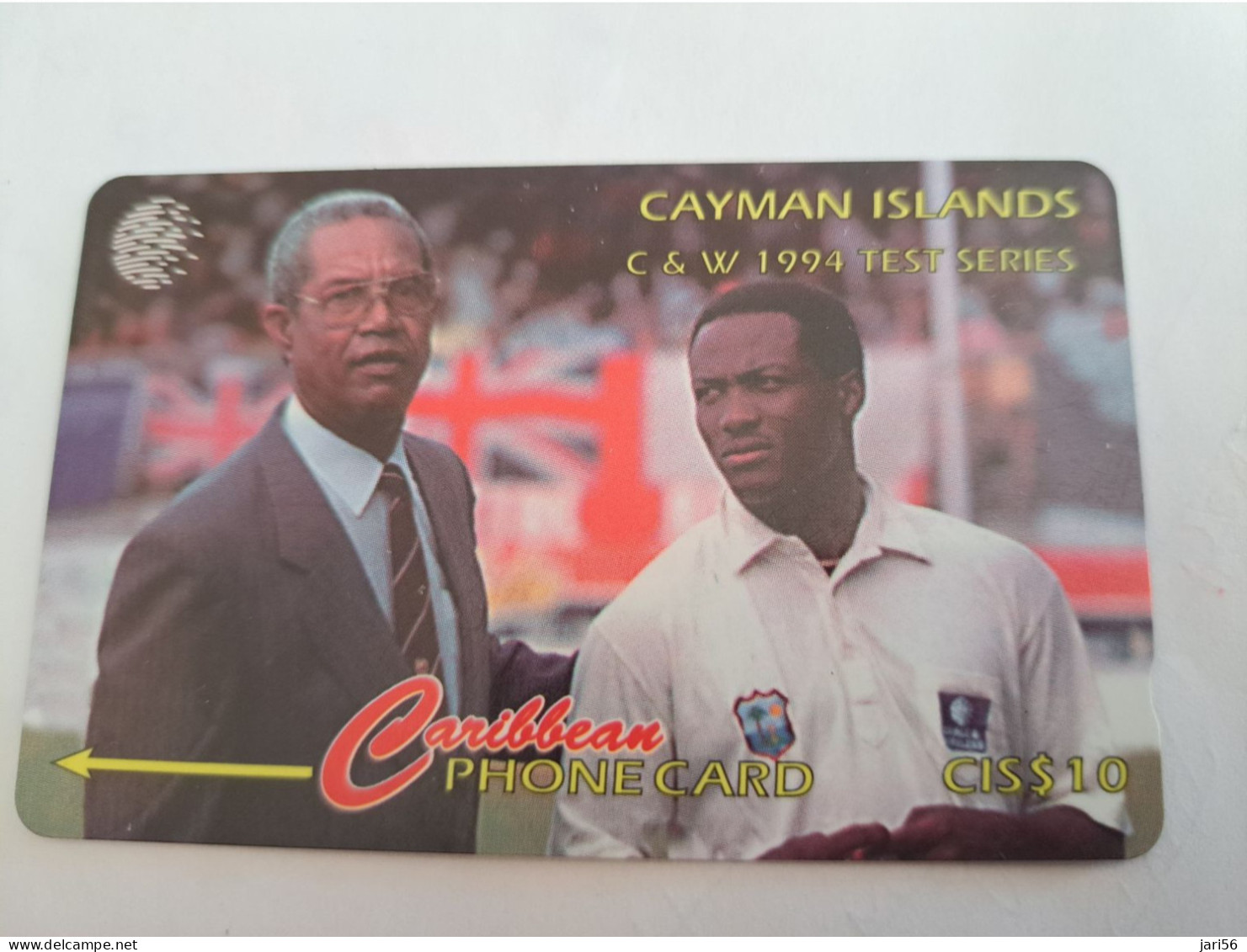 CAYMAN ISLANDS  CI $ 10,-  CAY-12A/ C&W TEST SERIES /BRIAN LARA/  CONTROL NR 12 CCIA     Fine Used Card  ** 14173** - Kaimaninseln (Cayman I.)