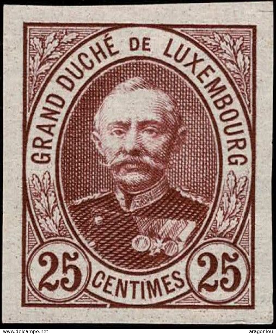 Luxembourg, Luxemburg 1891 Grand-Duc Adolphe 25c. Essai MH* - 1891 Adolphe Frontansicht