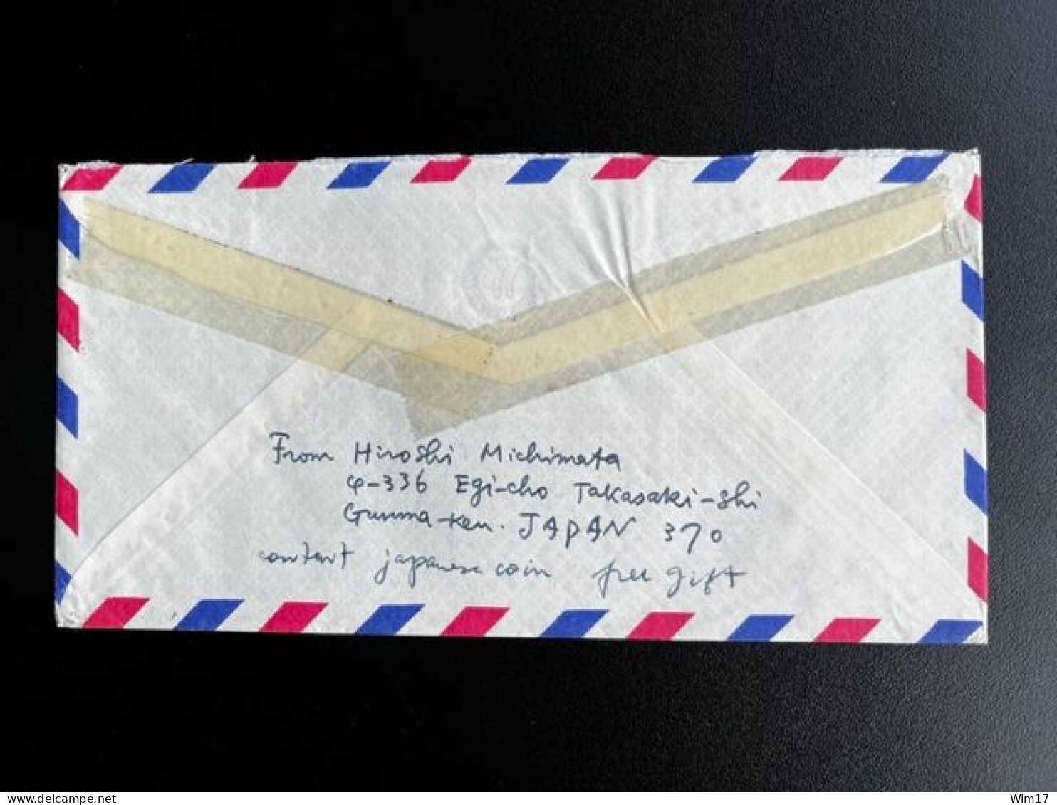 JAPAN NIPPON 1968 AIR MAIL LETTER TAKASAKI TO HELMSTEDT GERMANY 28-10-1968 - Briefe U. Dokumente