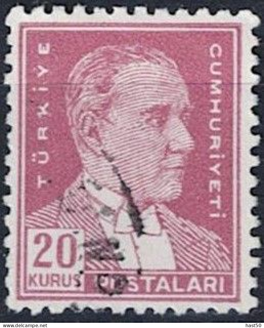 Türkei Turkey Turquie - Atatürk (MiNr: 1384) 1954 - Gest Used Obl - Used Stamps