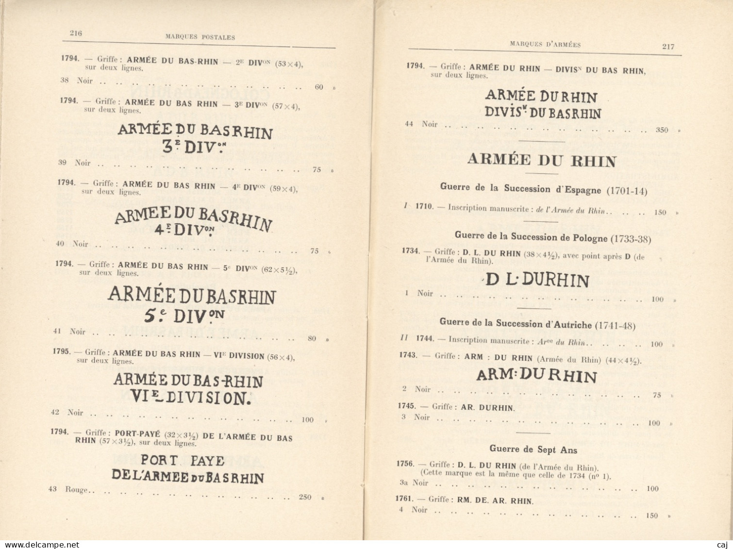 Catalogue Des Estampilles Et Marques Postales D'Alsace Et De Lorraine 1698-1870, La Référence De Langlois Et Gilbert - France