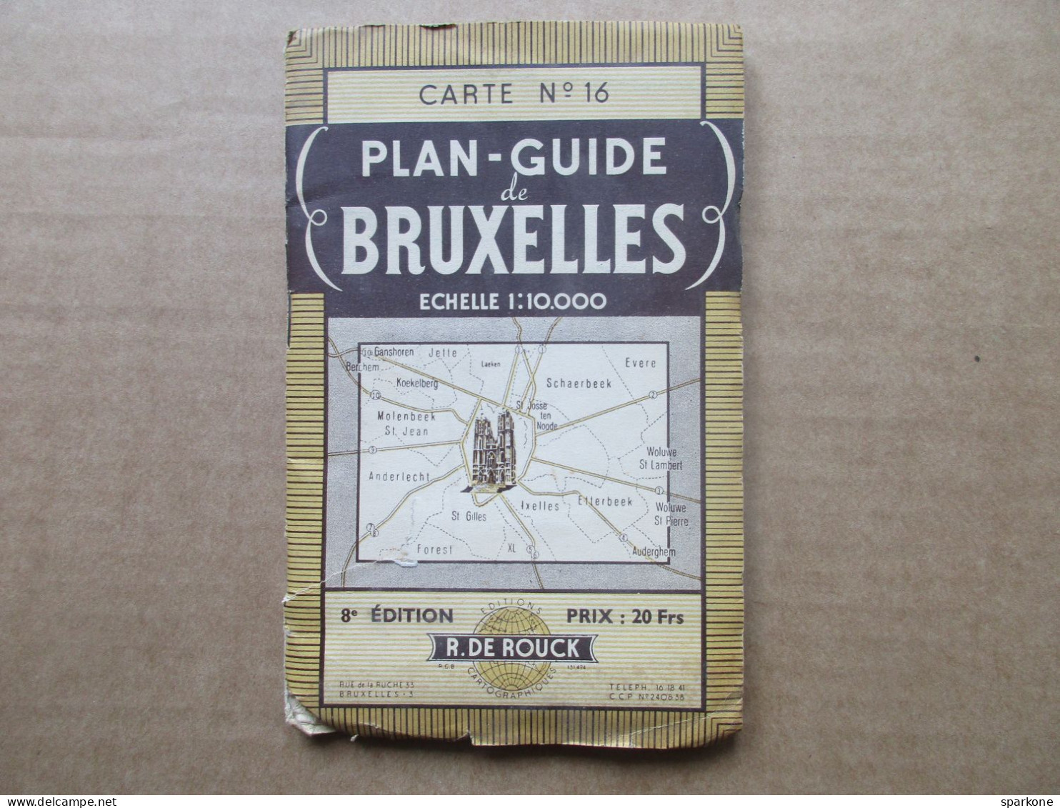 Plan, Guide De Bruxelles / Carte N°16 - Maps/Atlas