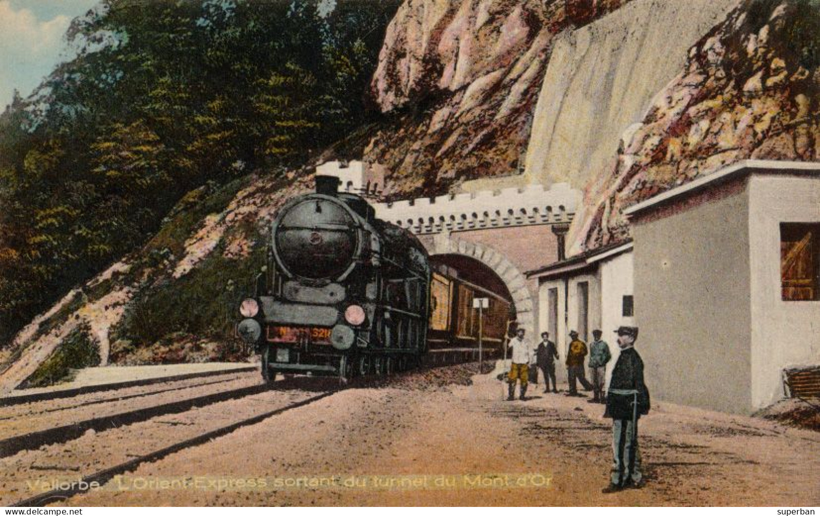 VALLORBE : L'ORIENT EXPRESS SORTANT DU TUNNEL DU MONT D'OR ~ 1920 - '925 (al845) - Orbe