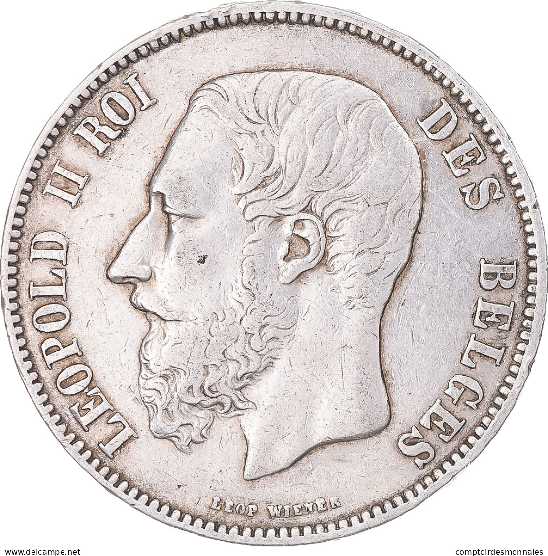 Monnaie, Belgique, Leopold II, 5 Francs, 1870, Bruxelles, TB+, Argent, KM:24 - 5 Frank