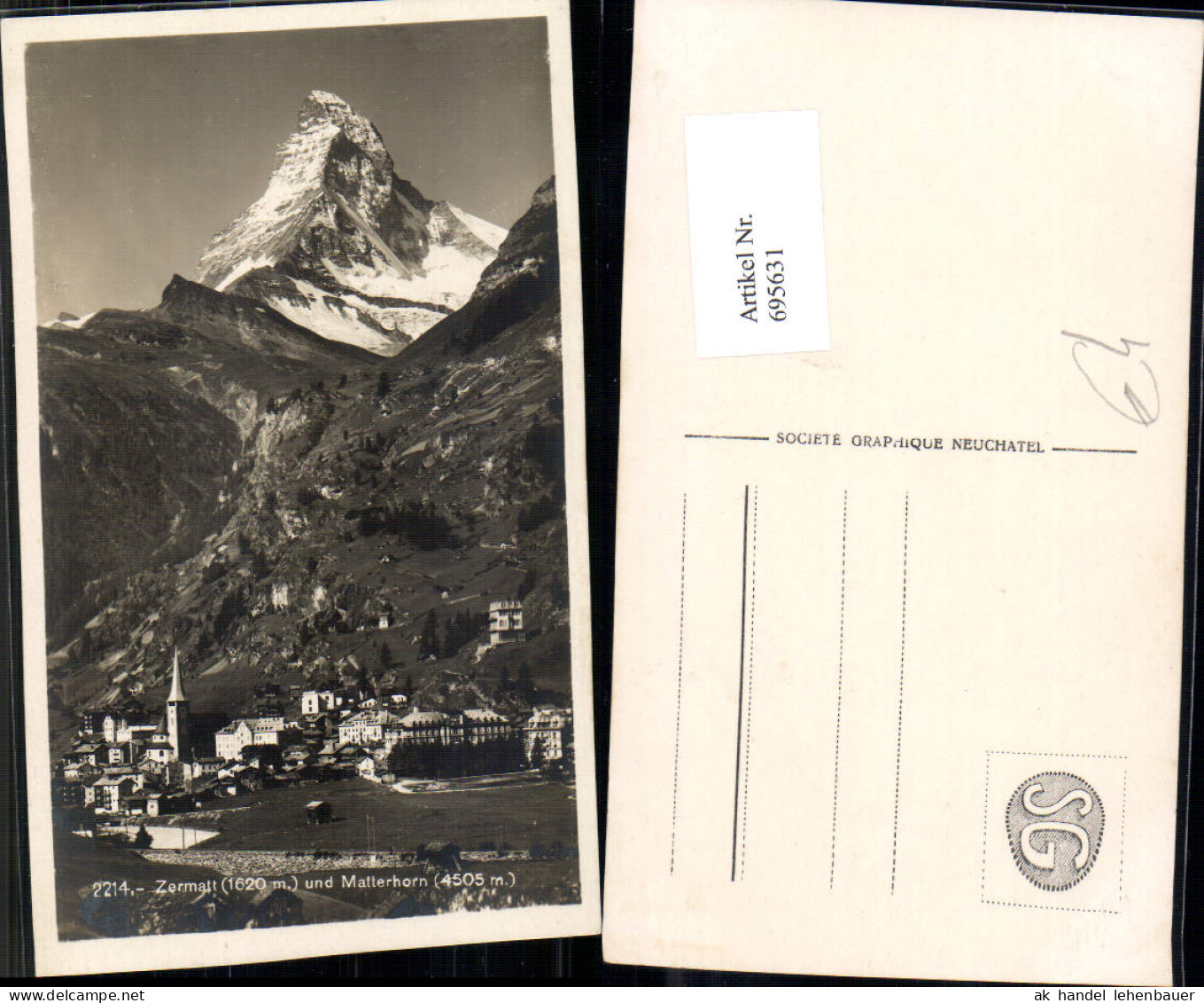 695631 Zermatt M. Matterhorn Wallis - Matt