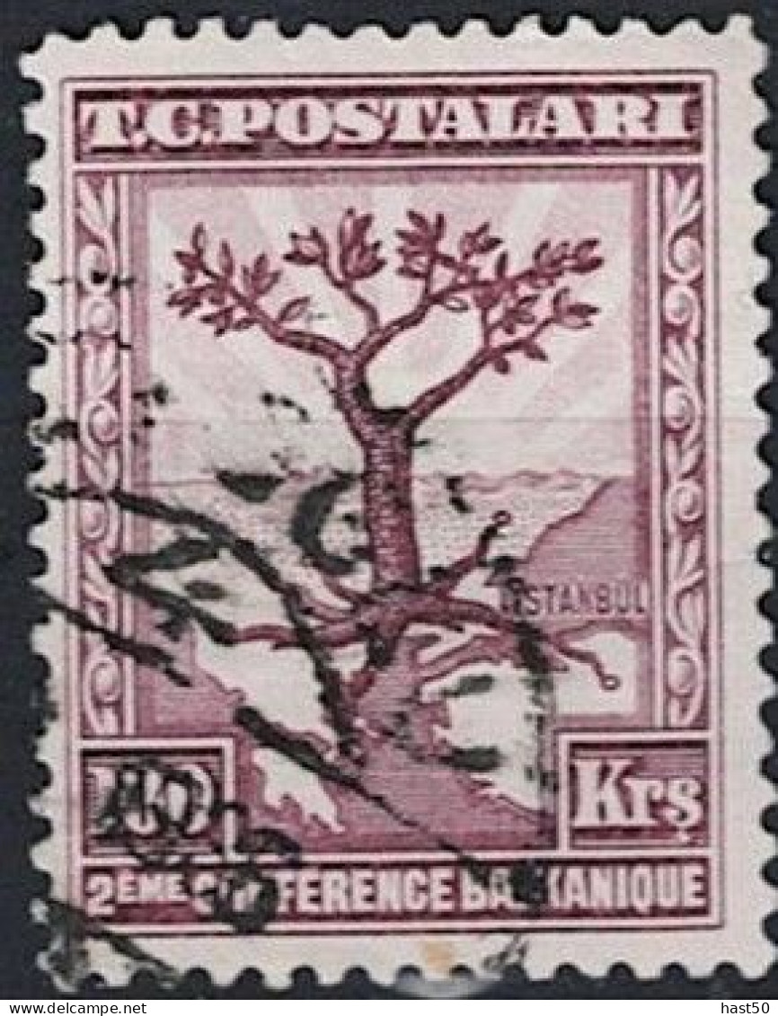 Türkei Turkey Turquie - Olivenbaum (Olea Europaea) [2. Balkankonferenz]  (MiNr: 942) 1931 - Gest Used Obl - Gebraucht