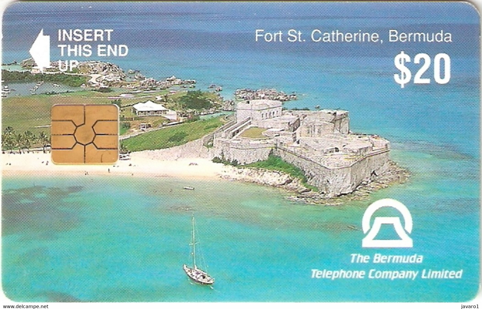 BERMUDA : S03 $20 Fort St. Catherine USED (no Transp.logo) GEM2/grey - Bermude