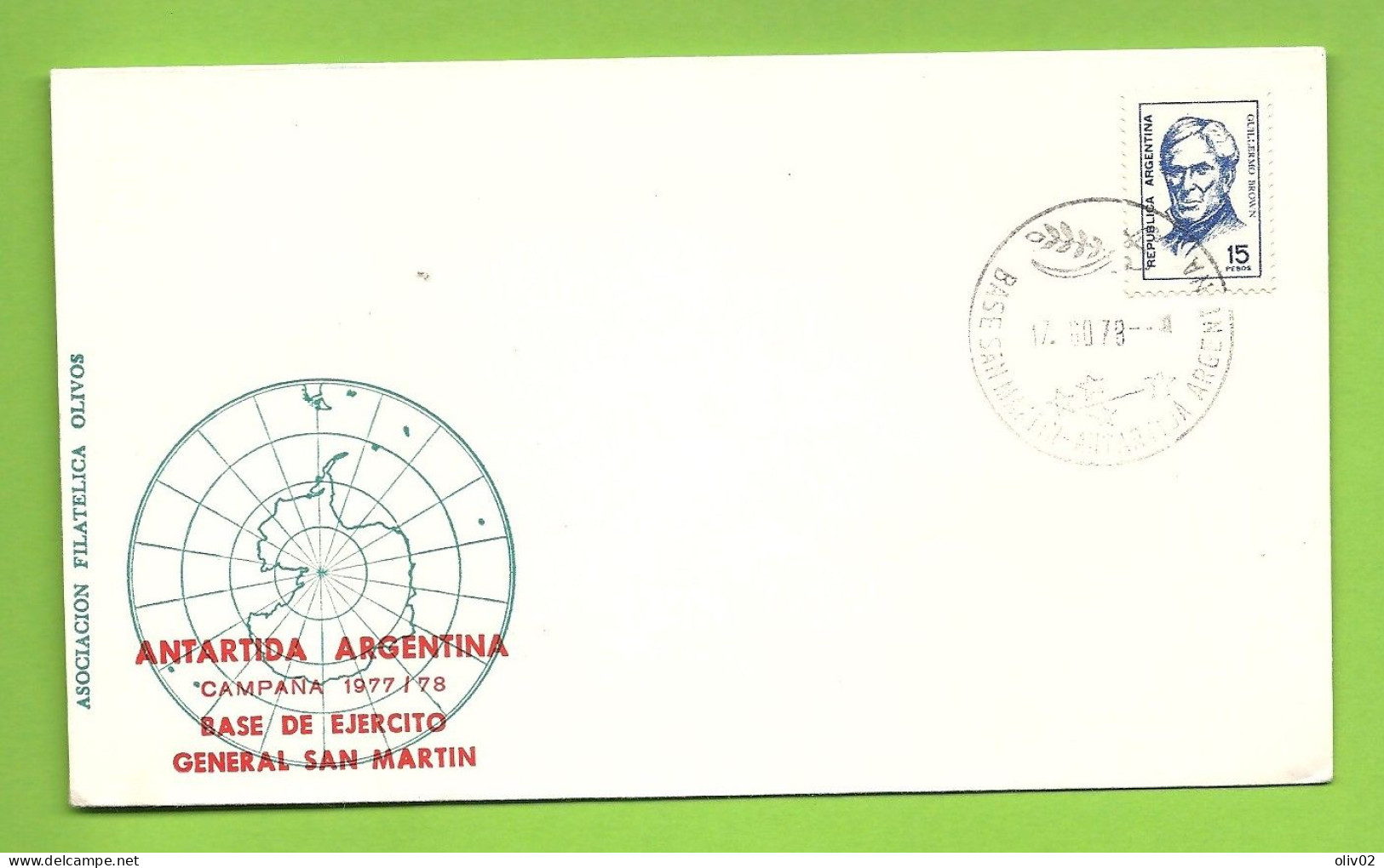 ARGENTINA - BASE EJERCITO . GENERAL SAN MARTIN.  ANTARTIDA - Lettres & Documents