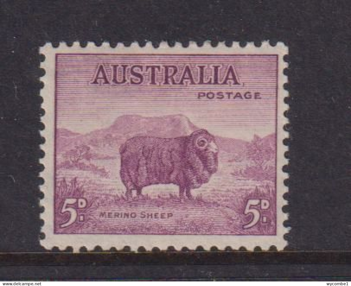 AUSTRALIA - 1938 Merina Sheep 5d Hinged Mint - Mint Stamps