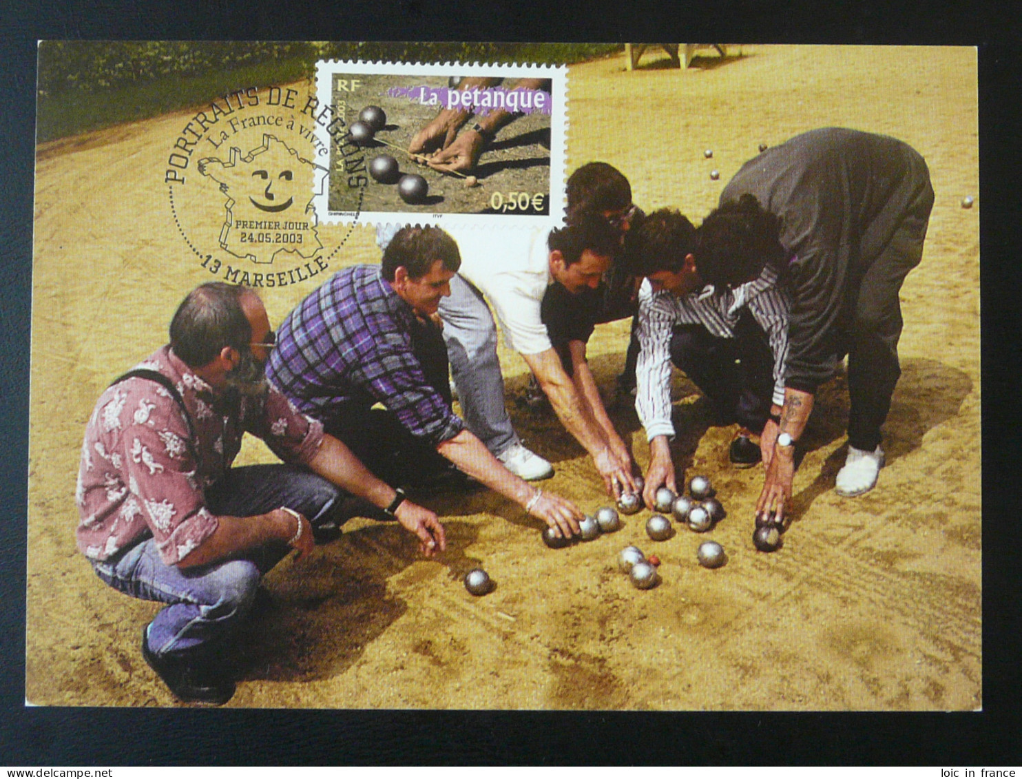 Carte Maximum Card Portraits De Régions Pétanque 13 Marseille 2003 Ref 102051 - Petanque