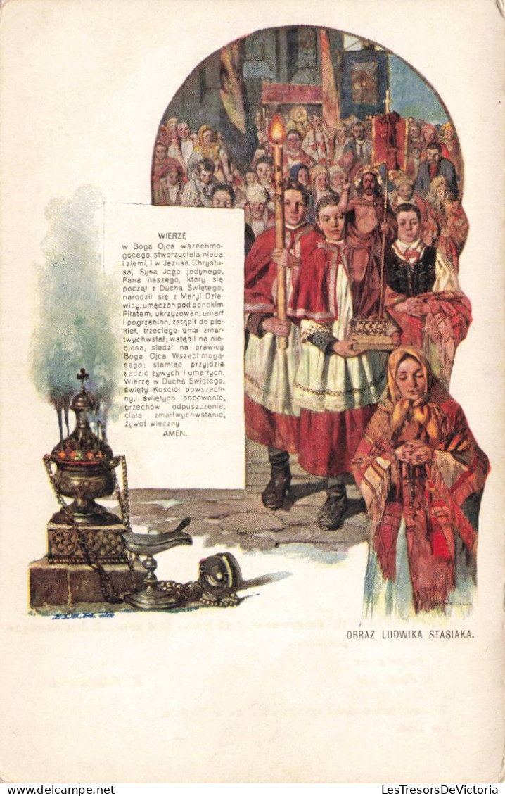 RELIGION - Christianisme - Procession Religieuse - Wierze - Obraz Ludwicka Stasiaka - Carte Postale Ancienne - Päpste