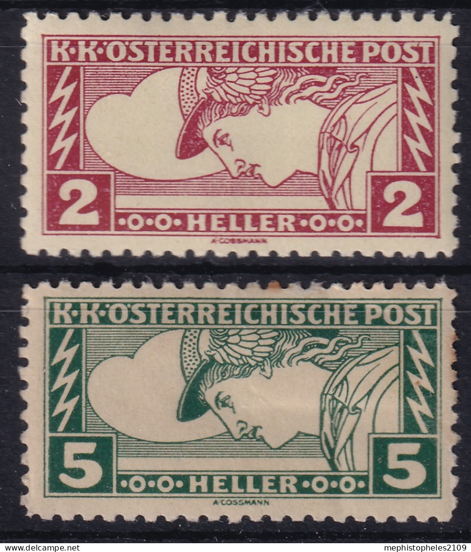 AUSTRIA 1917 - MLH - ANK 219B, 220B - Unused Stamps