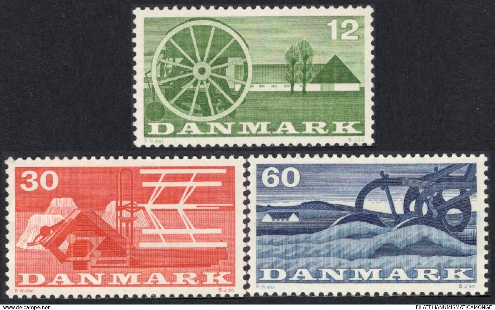 Dinamarca 1960 Correo 386/88 **/MNH Agricultura. (3sellos)  - Ungebraucht