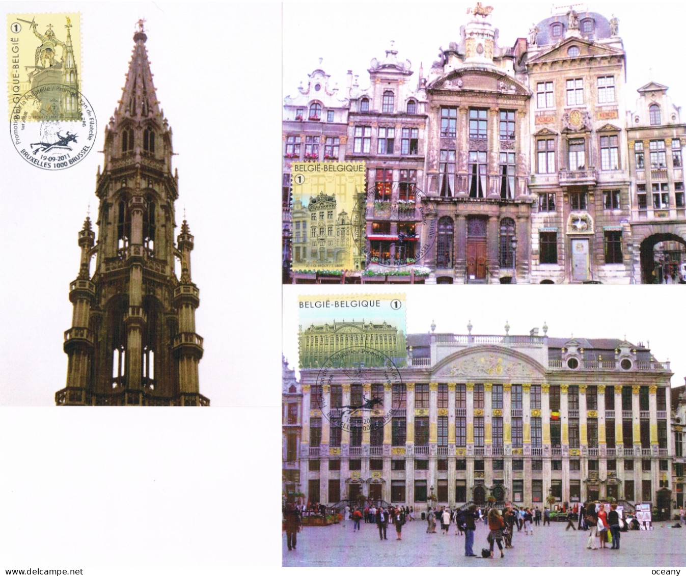 Belgique - La Grand Place De Bruxelles CM 4175/4179  (année 2011) - 2011-..