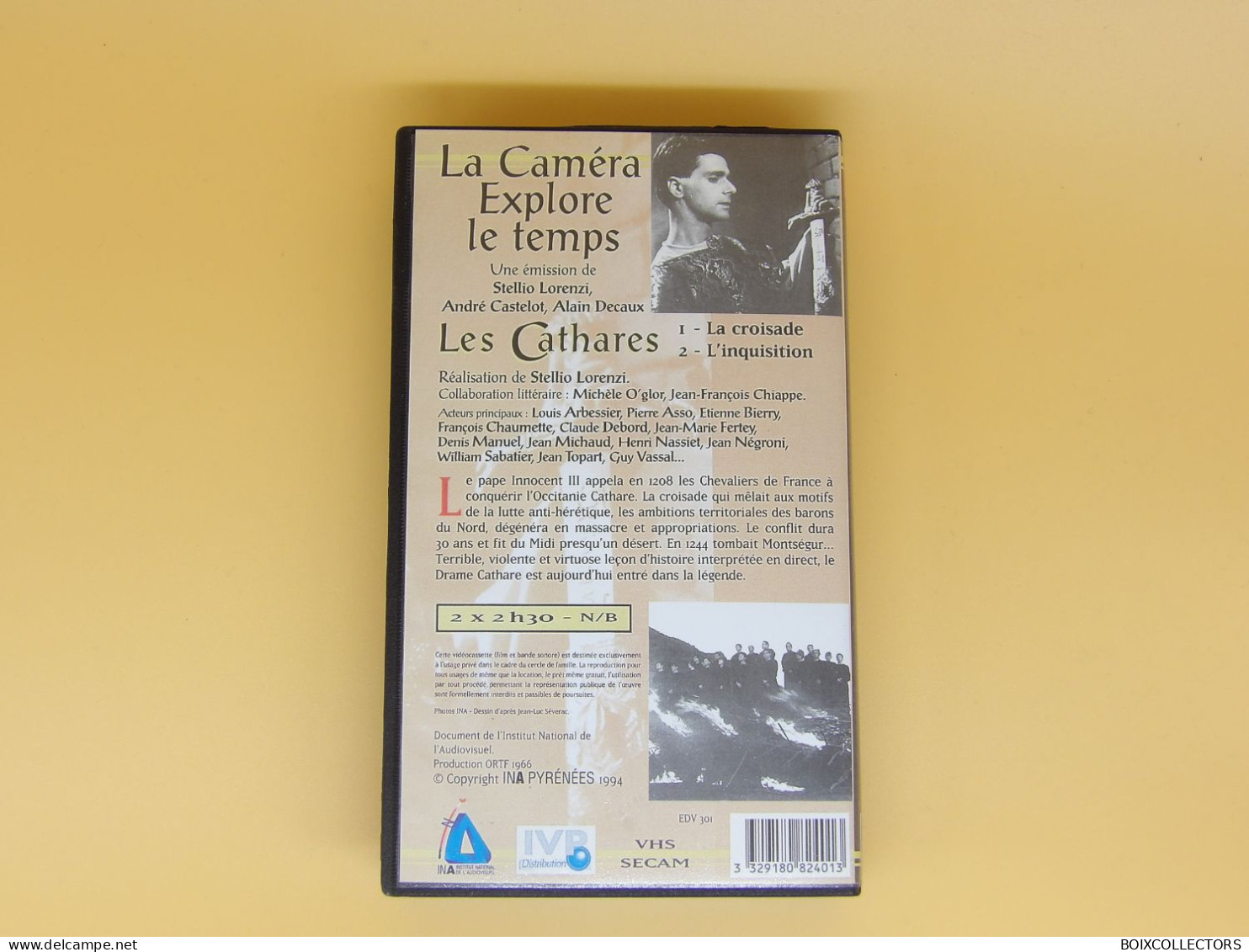 Coffret 2 Cassettes VHS - « LES CATHARES » Stellio Lorenzi, Castelot, Decaux 1994 - Storia