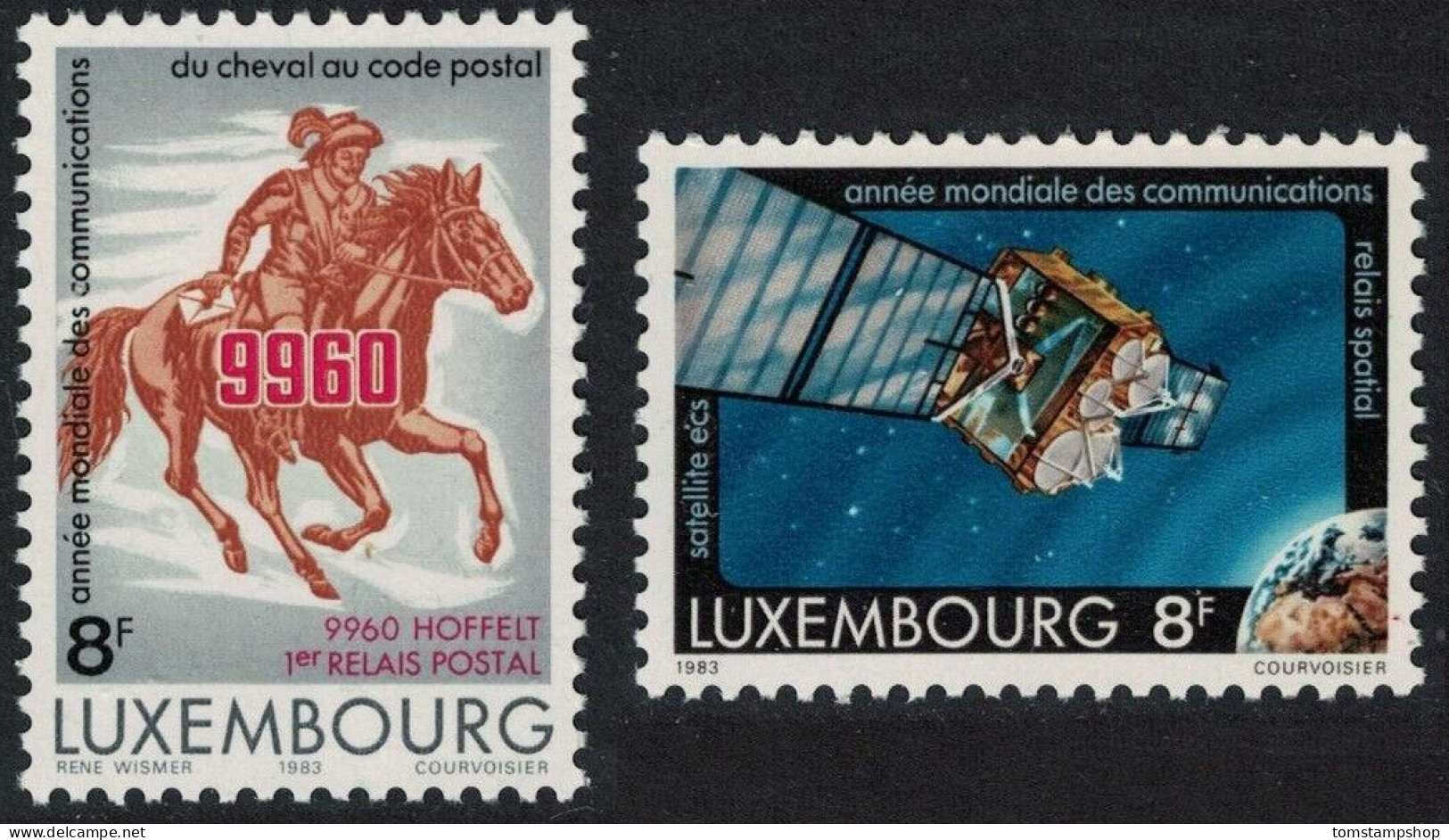 Luxembourg 1983 Communications, Postes, Cheval, Satellite, Espace MNH - Otros & Sin Clasificación