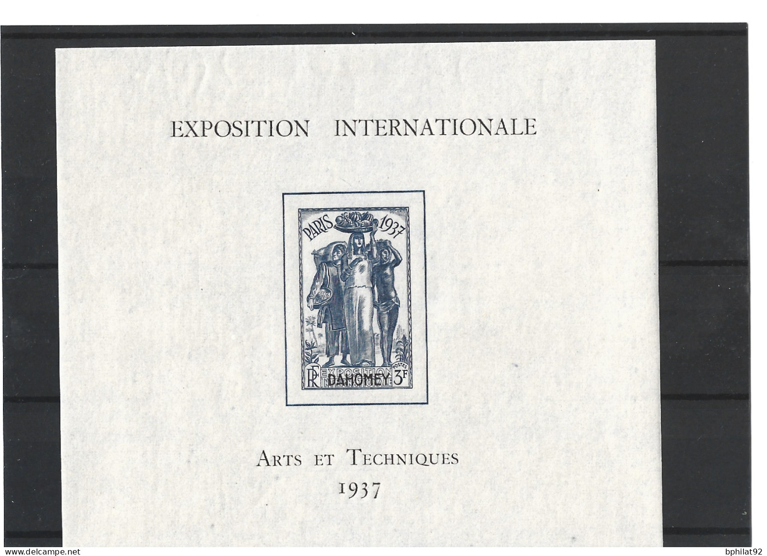 !!! DAHOMEY, N° 103/108* SÉRIE EXPOSITION INTERNATIONALE DE PARIS 1937 + BLOC FEUILLET N°1 - Ungebraucht