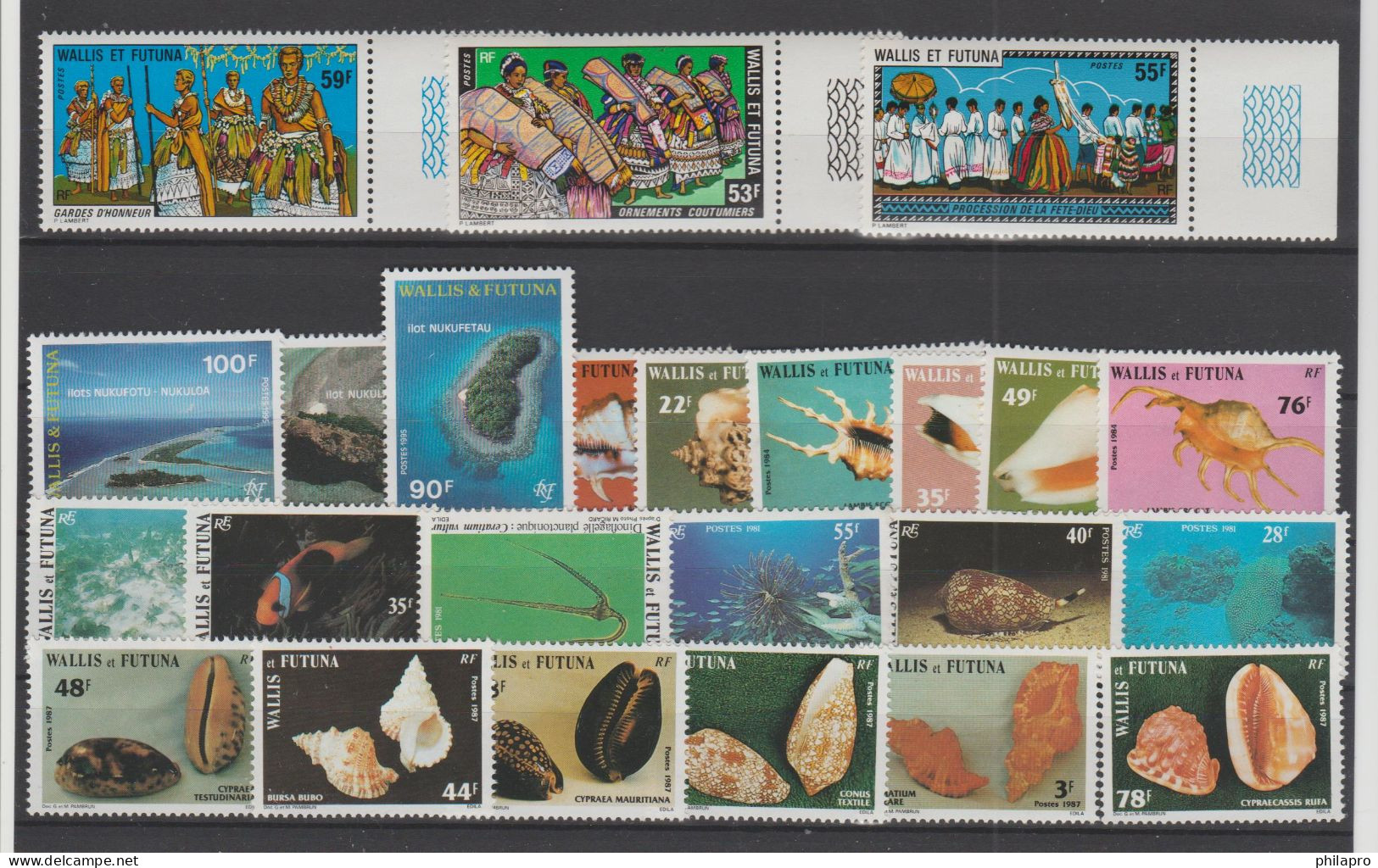 WALLIS ET FUTUNA  3  Lots  **MNH  VF   Réf  T 1024 See 3 Scans - Otros & Sin Clasificación