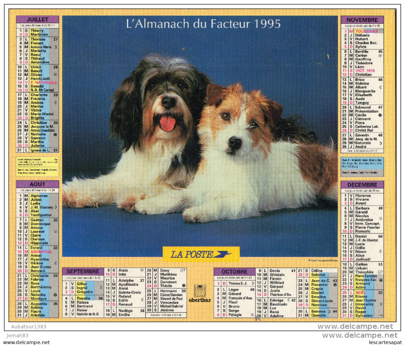 CALENDRIER L ALMANACH DU FACTEUR 1995 - Groot Formaat: 1991-00