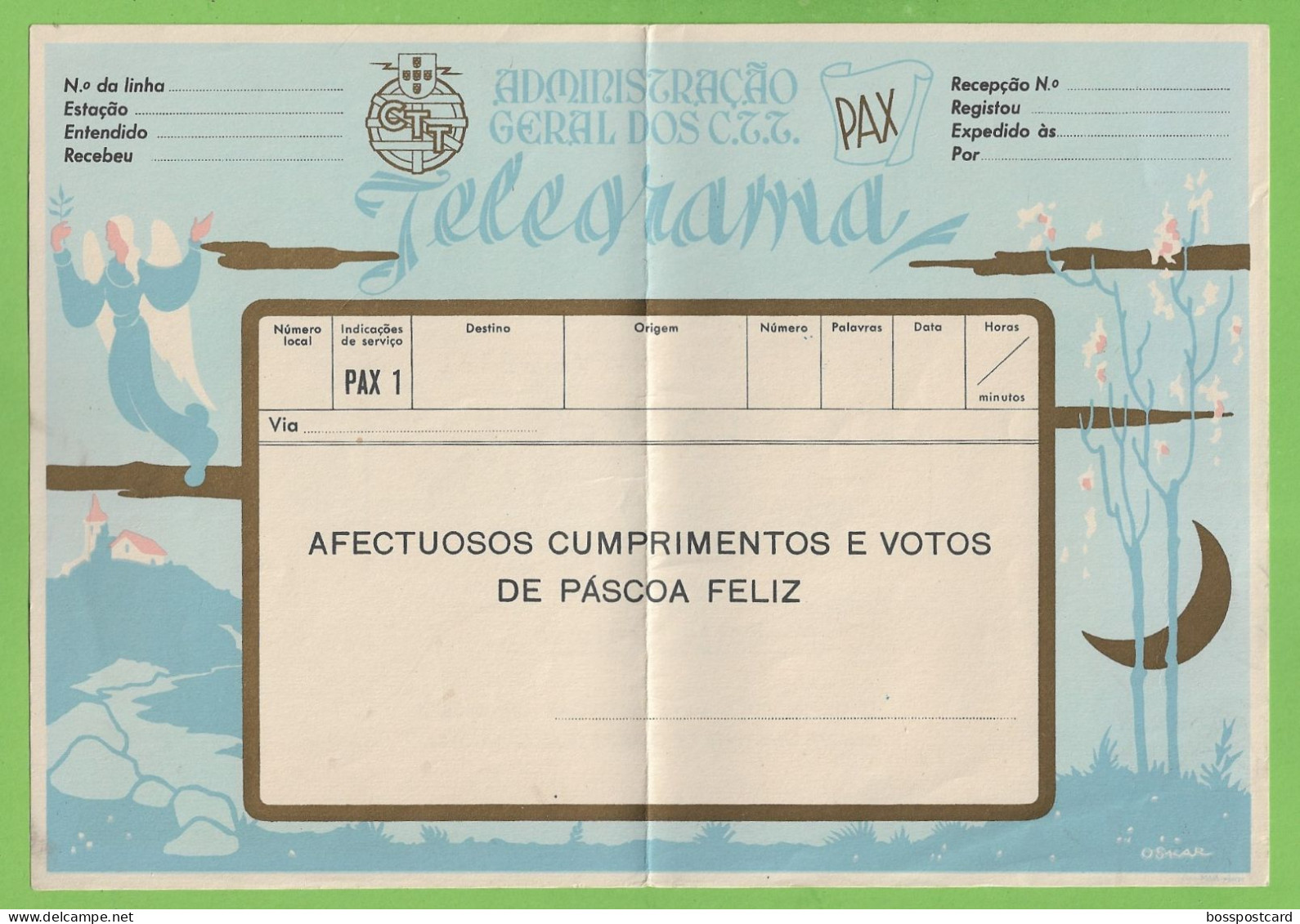 História Postal - Filatelia - Telegrama - Telegram - Natal - Christmas - Noel - Philately Ilustração Ilustrador Portugal - Lettres & Documents